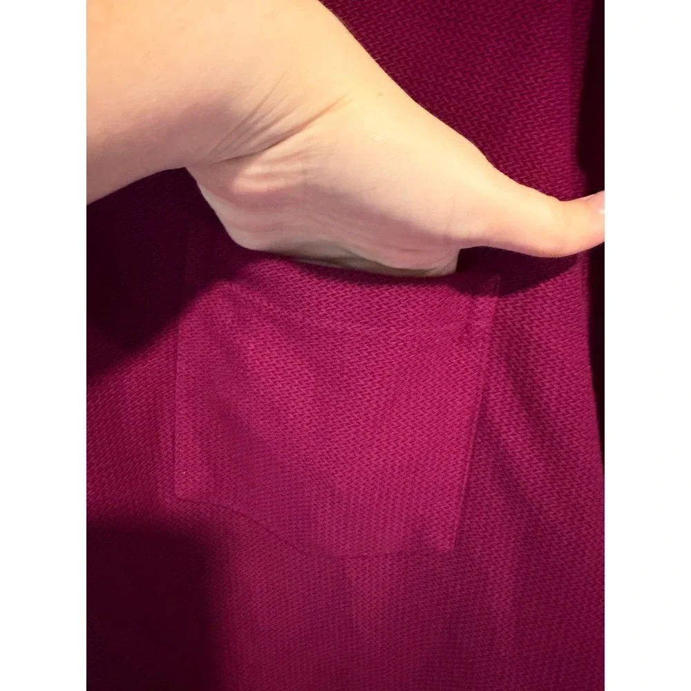 Banana Republic Mens Large Tall Magenta Pink Cotton Pique Pocket Polo Shirt